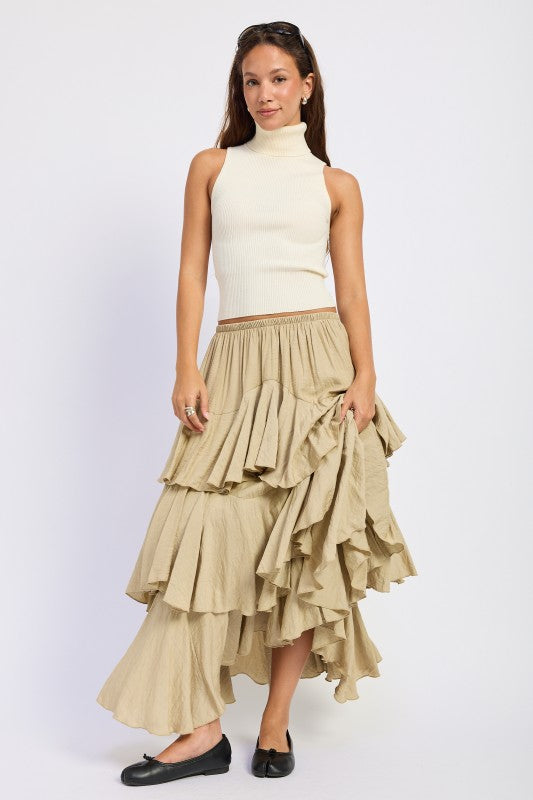 Ruffled Maxi Skirt Emory Park