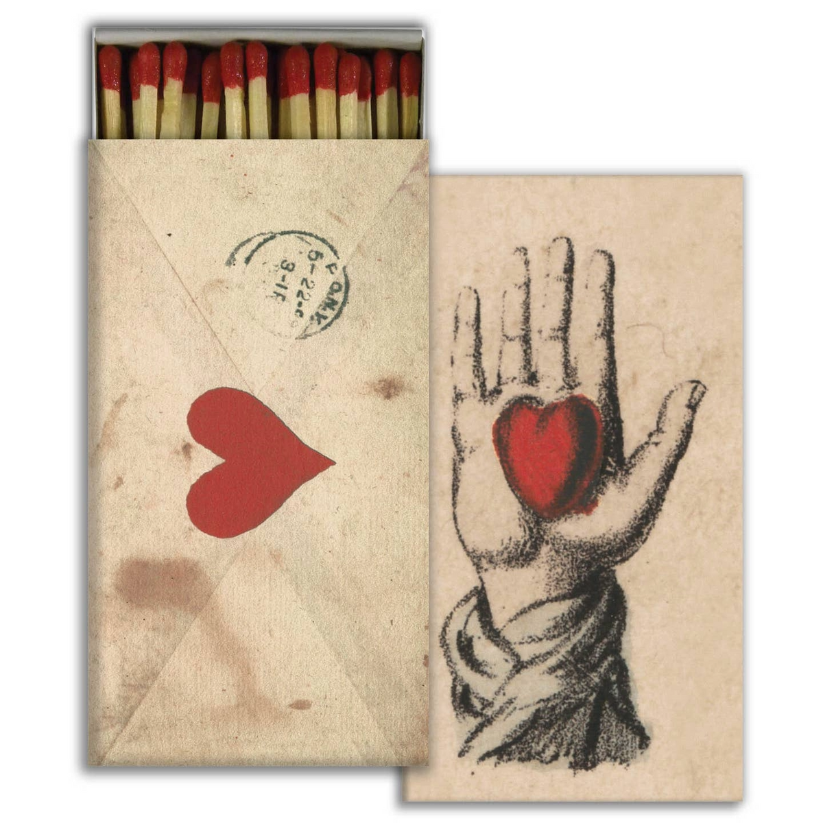 Love Letter Hand with Heart Matches