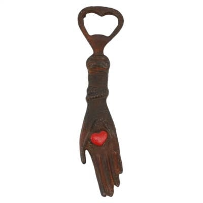 Bottle Opener Hand with Heart