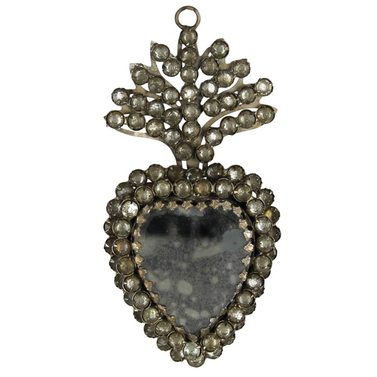 Hanging Heart with Glass Ornament