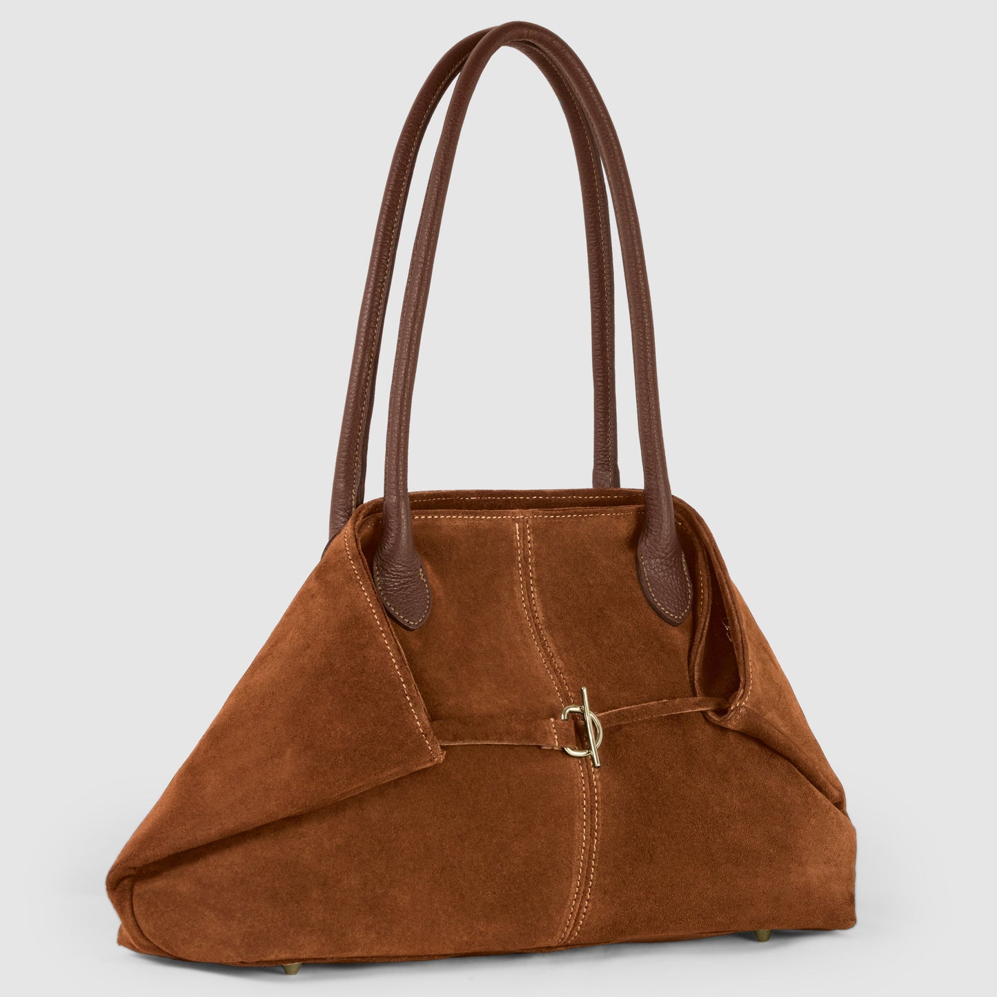 Suede Leather Satchel Bag