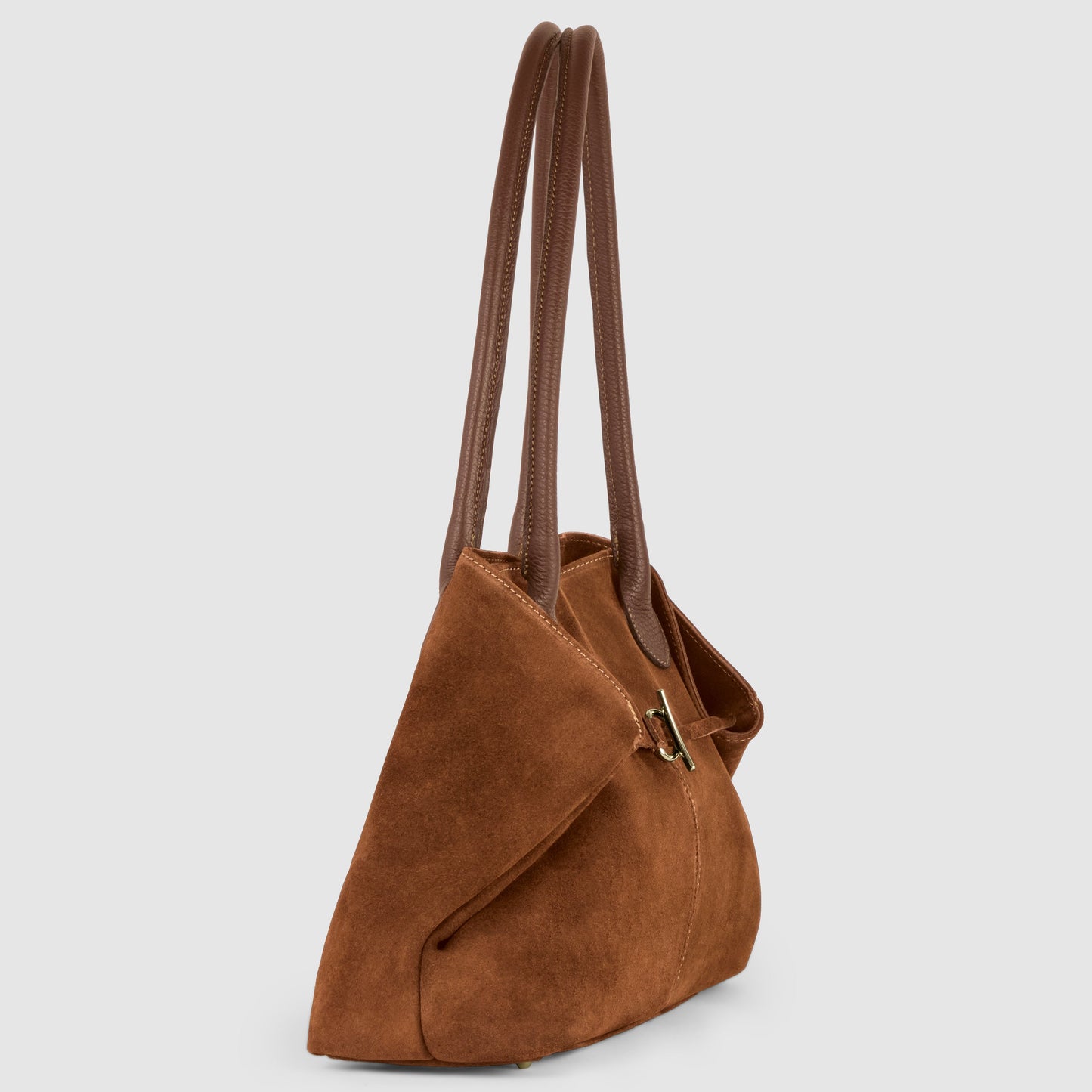 Suede Leather Satchel Bag