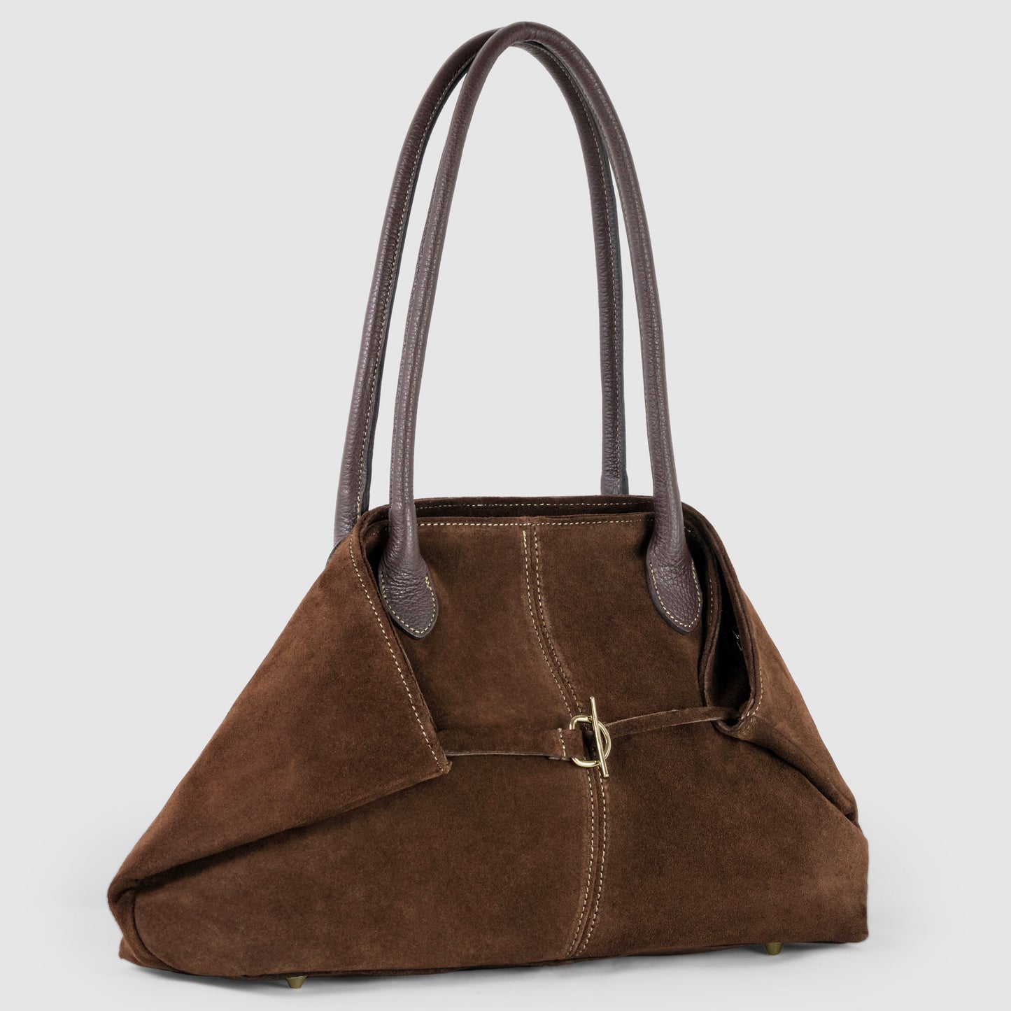 Suede Leather Satchel Bag